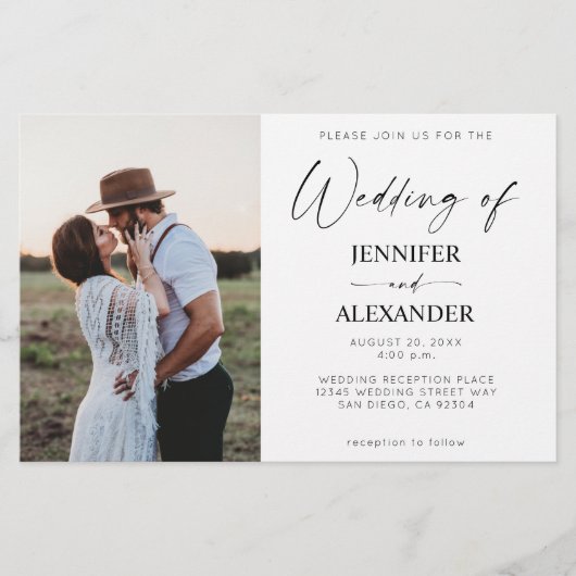 Budget MD zwart-witkalligrafie Foto Simple 2 Flyer (Voorkant)