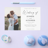 Budget MD zwart-witkalligrafie Foto Simple 2 Flyer (Enkel)