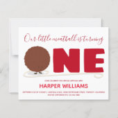 Budget Meatball One 1e Baby 1e verjaardag Uitnodig (Voorkant)