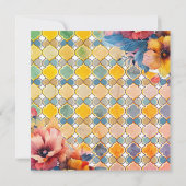 Budget Mediterraanse Tegels Kleurrijke Gouden Bloe (Achterkant)