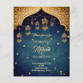 Budget Mehndi Arabian Moroccan design nodigt (Voorkant)