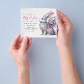 Budget Meisje Baby shower Lente Thema Flyer (Hand)