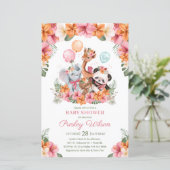 Budget Meisje Oerwoud Safari Baby shower (Staand voorkant)