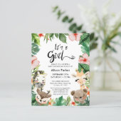 BUDGET Meisje Oerwoud Safari Groen Baby shower (Staand voorkant)