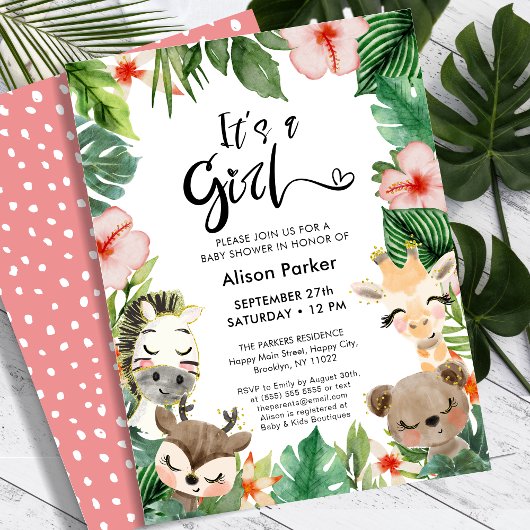 BUDGET Meisje Oerwoud Safari Groen Baby shower