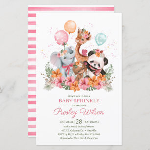 Budget Meisje Safari Dieren Baby Sprinkle