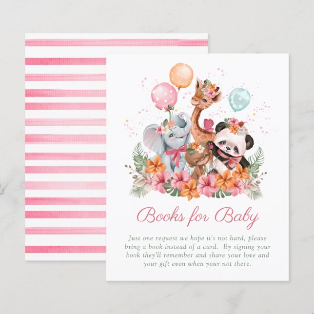 Budget Meisje Safari Dieren Boeken voor Baby (Voorkant / Achterkant)