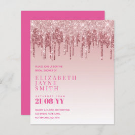 BUDGET  meisje Vrijgezellenfeest nodigt glitter ui