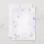 BUDGET Meisjesachtige Wisteria Gouden Vlinder Kind Bedankkaart (Achterkant)