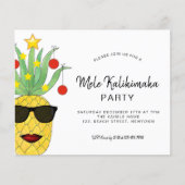 Budget Mele Kalikimaka Party Pineapple Uitnodiging (Voorkant)