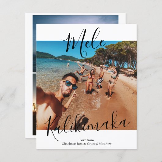 BUDGET Mele Kalikimaka Persoonlijke Kerstmis (Voorkant / Achterkant)