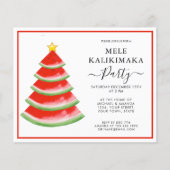 Budget Mele Kalikimaka Watermelon Party Uitnodigin (Voorkant)