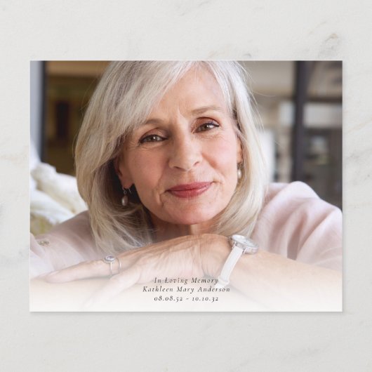 Budget Memorial - Bedankt | Butterflies (Achterkant)