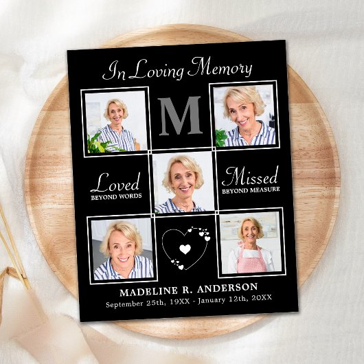 Budget Memorial Elegant 5 Foto Funeral Hartelijk d