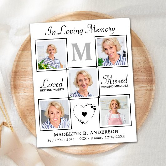 Budget Memorial Elegant 5 Foto Sympathie Dank u