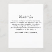 Budget Memorial Elegant 5 Foto Sympathie Dank u (Achterkant)