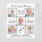 Budget Memorial Elegant 5 Foto Sympathie Dank u (Voorkant)