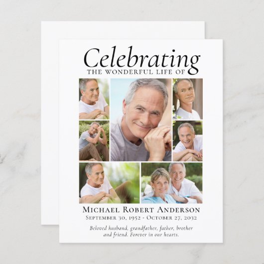 BUDGET Memorial Foto Collage Hartelijk dank (Voorkant / Achterkant)