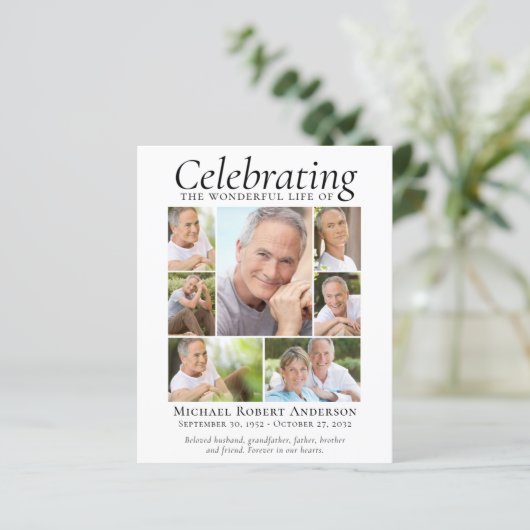 BUDGET Memorial Foto Collage Hartelijk dank (Staand voorkant)