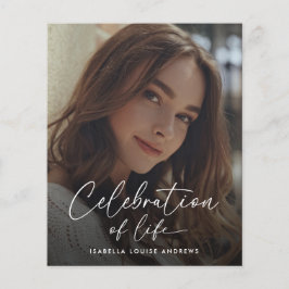 Budget Memorial Foto Moderne viering van het leven Flyer