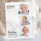 Budget Memorial Foto Sympathie Funeral Dankuwel Notitiekaartje