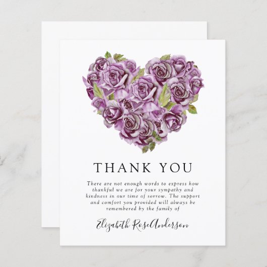 BUDGET Memorial - Hartelijk dank | Hydrangea Heart (Voorkant / Achterkant)