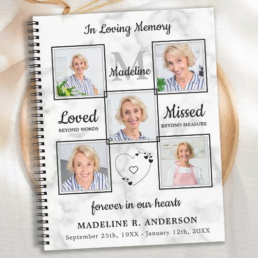 Budget Memorial Loving Memory Funeral Guest Book Notitieboek