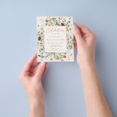 Budget Memorial Moderne Wildflower Uitnodiging Flyer (Hand)