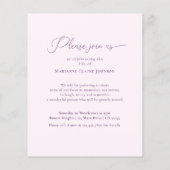 Budget Memorial Roze Bloemen Viering van het Leven (Achterkant)