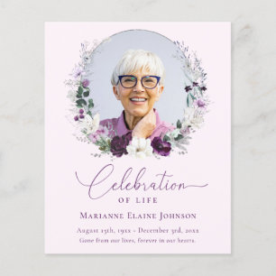 Budget Memorial Roze Bloemen Viering van het Leven