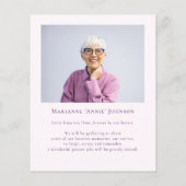 Budget Memorial Roze Bloemen Viering van het Leven Flyer (Achterkant)