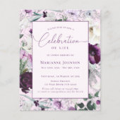 Budget Memorial Roze Bloemen Viering van het Leven Flyer (Voorkant)