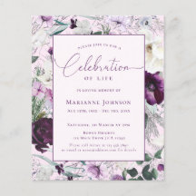 Budget Memorial Roze Bloemen Viering van het Leven