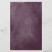Budget Memorial Service Paarse Floral Uitnodiging (Achterkant)