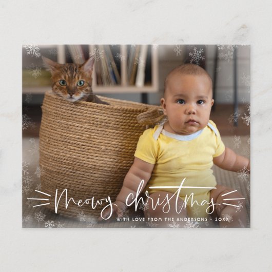 Budget Meowy kerstkat kerstfeestdag Foto (Voorkant)