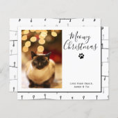 BUDGET Meowy kerstpas met kerstmis Kaart (Voorkant / Achterkant)