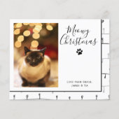 BUDGET Meowy kerstpas met kerstmis Kaart (Voorkant)
