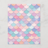 Budget Mermaid waterverf Birthday Uitnodiging (Achterkant)