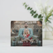 Budget Merrie Samen Foto Kerstkaart (Staand voorkant)