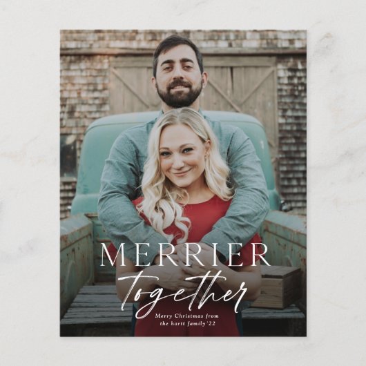 Budget Merrie Samen Foto Prettig Kerstkaart (Voorkant)
