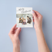 Budget Merry Christmas Modern Minimal 2022 Photo Flyer (Hand)