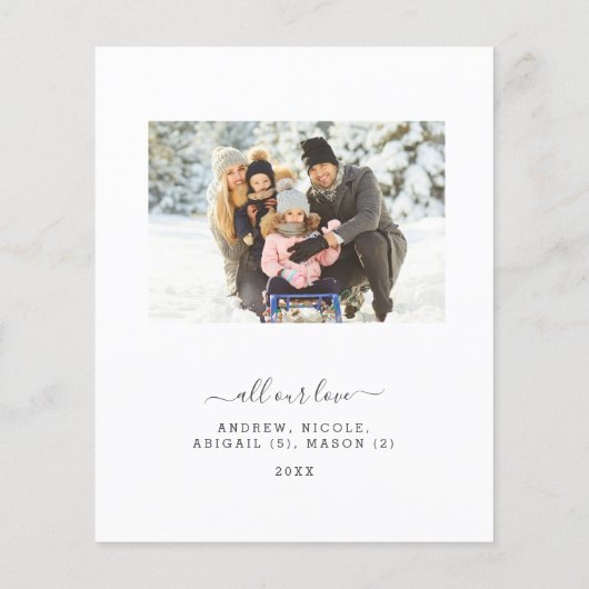 Budget Merry Christmas Modern Minimal 2022 Photo Flyer (Achterkant)