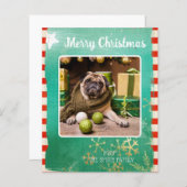 Budget Merry Christmas Pet Foto (Voorkant / Achterkant)