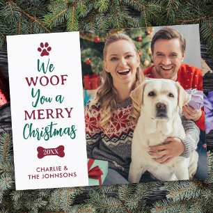 Budget Merry Christmas Schattige Pet Dog Foto Vaka