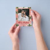 Budget Merry Christmas Vakantie Fotokaart Holly Flyer (Hand)