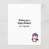 Budget Merry Cutemas Penguin Holiday Kaart (Achterkant)