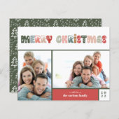 Budget Merry kerstcadeaubon (Voorkant / Achterkant)