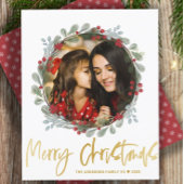 Budget Merry kerstfoto Botanical