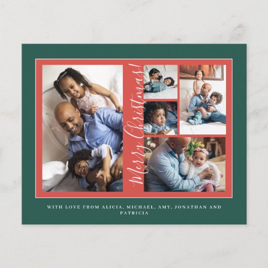 Budget Merry kerstfoto collage vakantie Flyer (Voorkant)