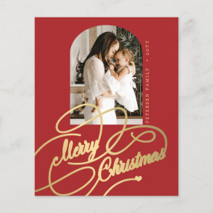 Budget Merry kerstfoto elegant vakantie Flyer
